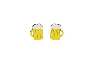 Drewniane kolczyki Beer Earrings