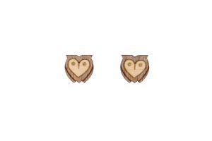 Drewniane kolczyki Wise Owl Earrings