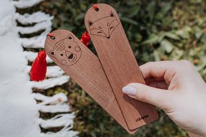 Drewniana zakładka do książki Cute Bear Bookmark
