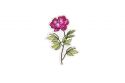 Drewniana broszka Peony Brooch