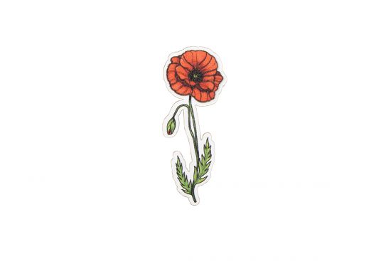 Drewniana broszka Poppy Brooch