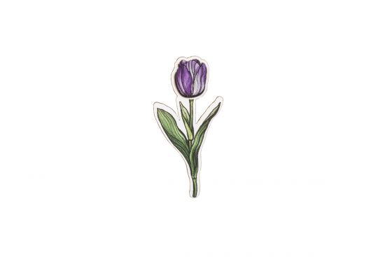 Drewniana broszka Tulip Brooch