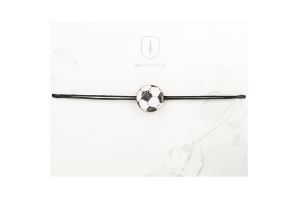 Bransoletka sznurkowa Football Black Bracelet