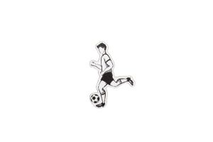 Drewniana broszka Football player Brooch