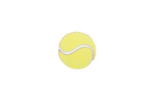 Drewniana broszka Tennis ball Brooch