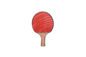 Drewniana broszka Ping pong bat Brooch