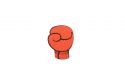 Drewniana broszka Red boxing glove Brooch