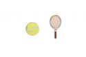 Drewniane kolczyki Tennis Earrings