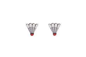 Drewniane kolczyki Badminton Earrings