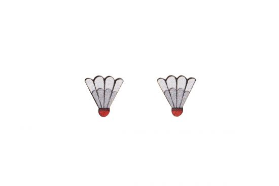 Drewniane kolczyki Badminton Earrings