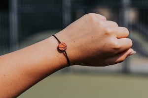 Bransoletka sznurkowa Basketball Ball Wooden Bracelet