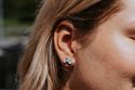 Drewniane kolczyki Road Bike Earrings