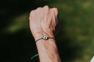 Bransoletka sznurkowa Football Green Bracelet 