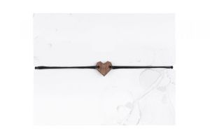 Bransoletka sznurkowa Heart Wooden Bracelet